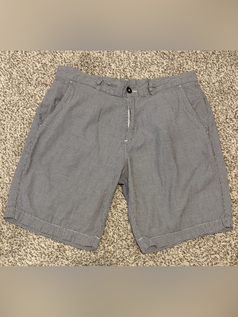 Lacoste‎ Men Chino Plaid Flat Front Shorts 33